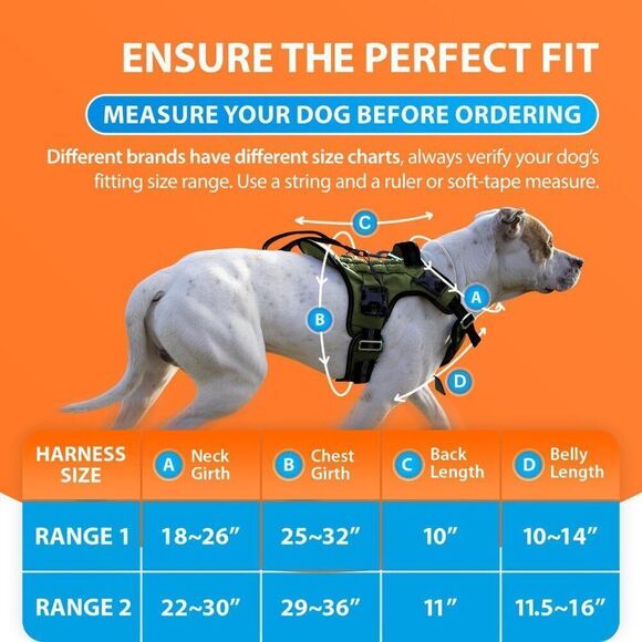 No Pull Dog Harness  Heavy Duty Dog Harness with Handle and Poop Bag Hol… - Picture 12 of 13